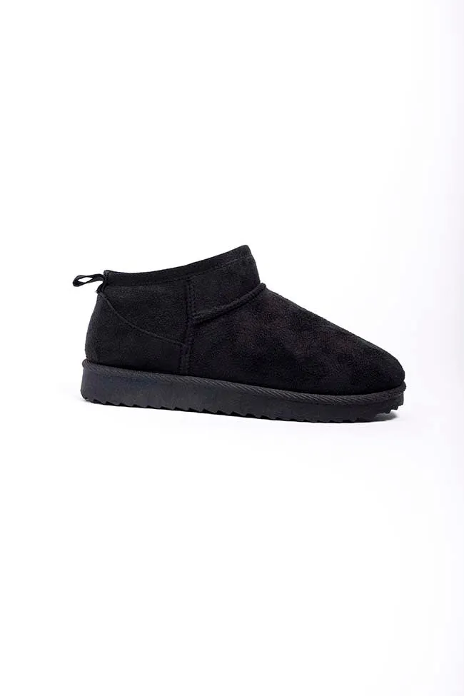 Addison Black Microfibre Low Cut Ladies Boots