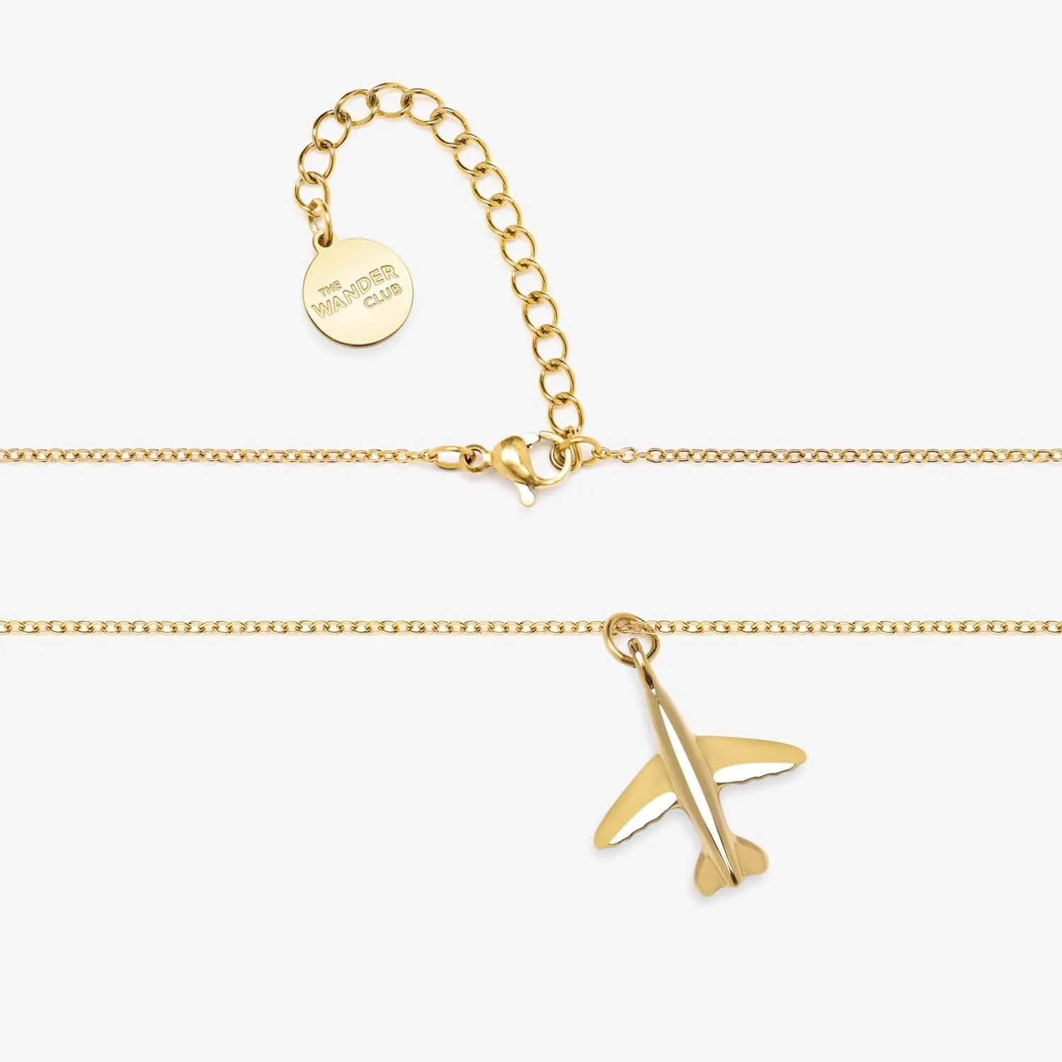 Airplane Necklace (Gold)