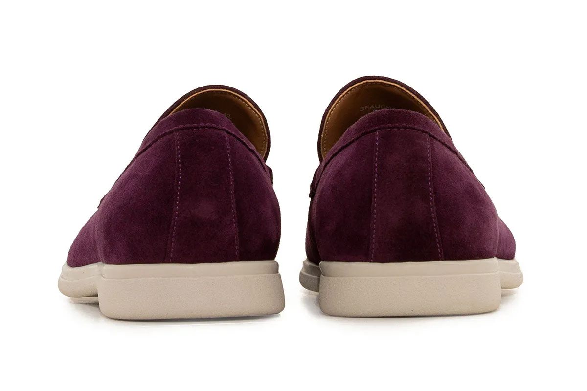 Beauchamp Suede Slip-on - Wine