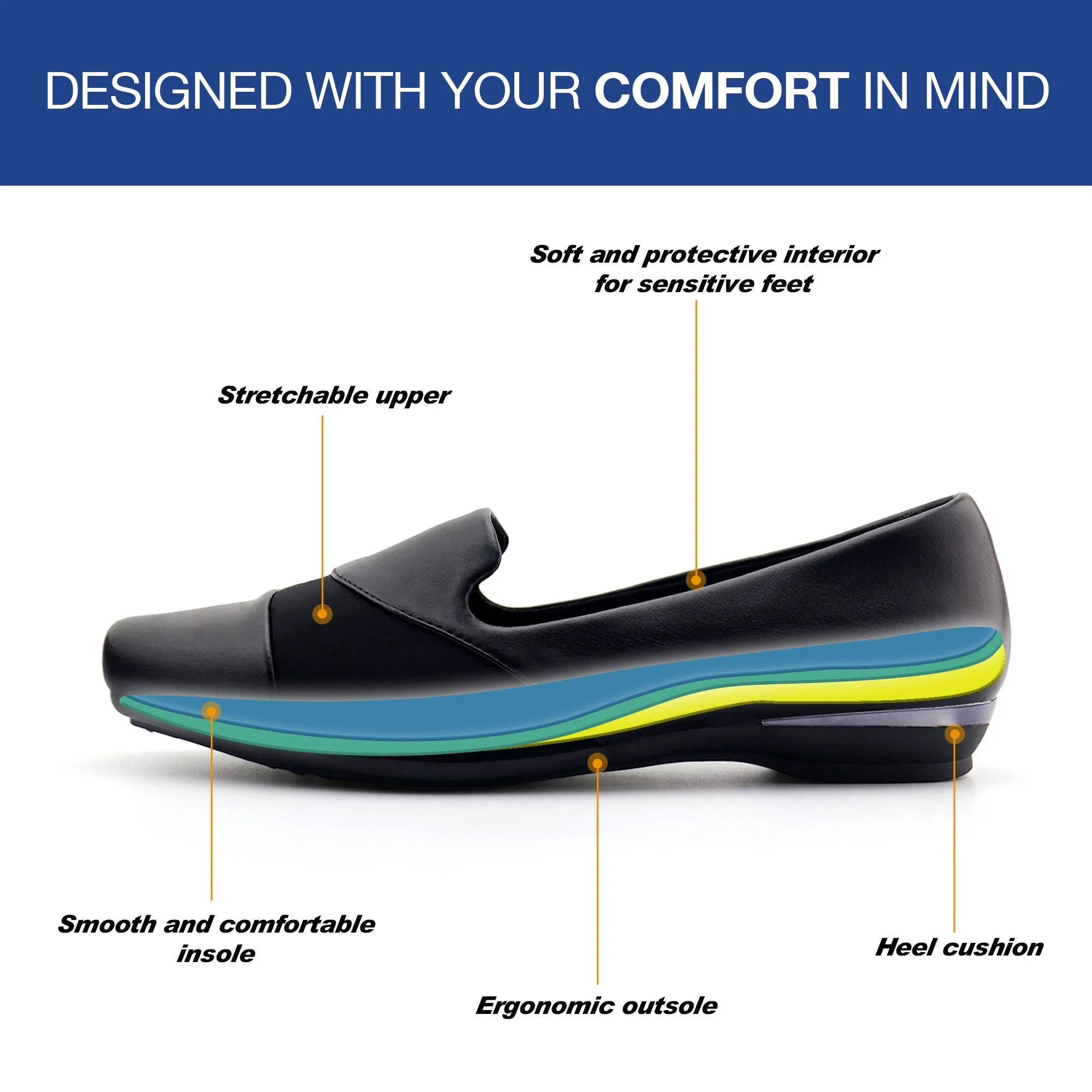 Benassal Office Slip-Ons for Bunions – Women