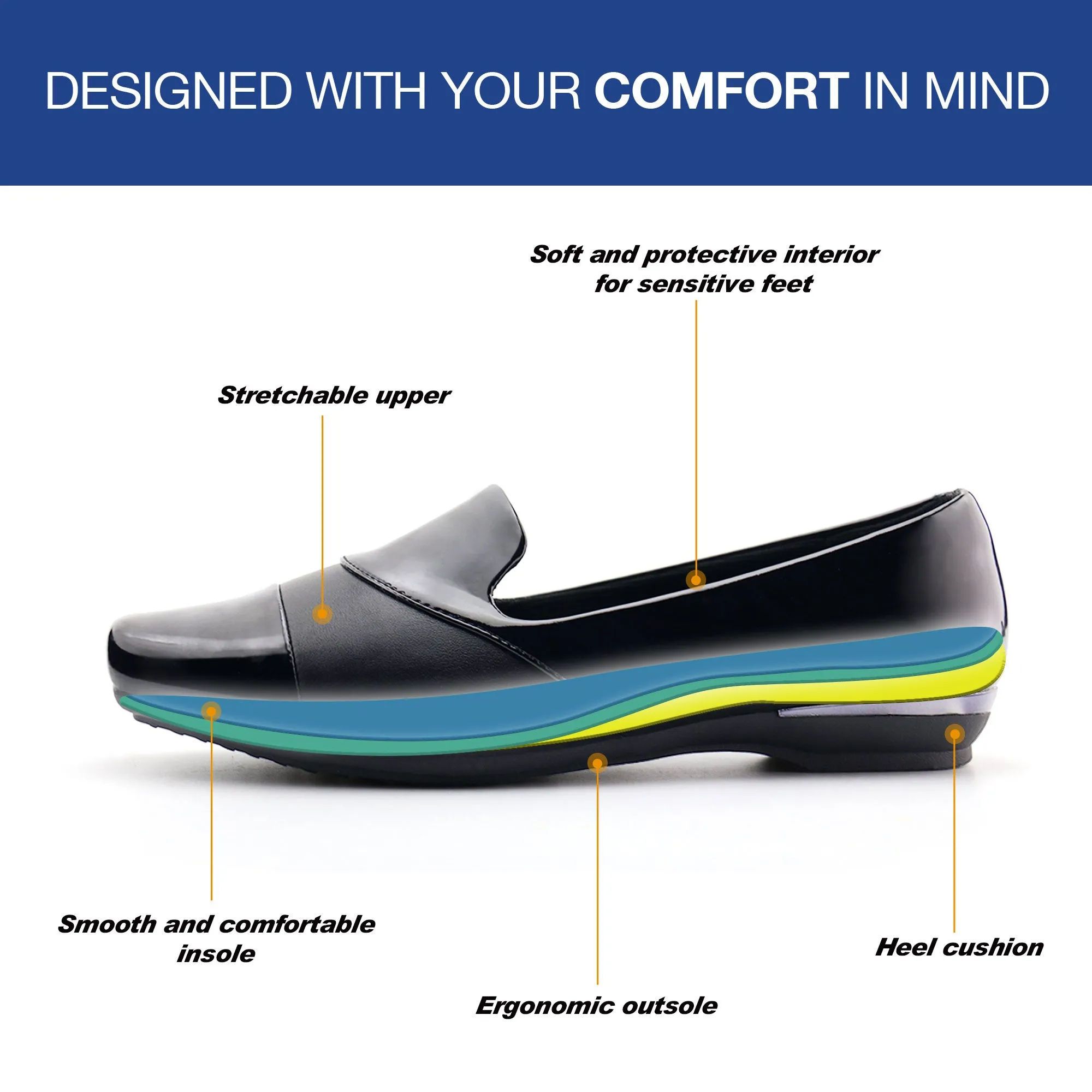 Benassal Office Slip-Ons for Bunions – Women