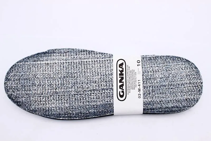 CL02-M-411-11-Blu/Foil Insoles Blue Felt w/Metallic Film