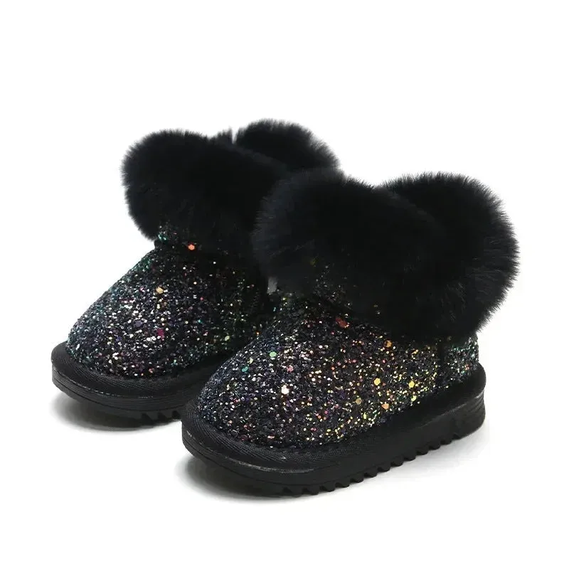 Cosy Glitter Winter Boots For Children