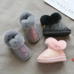 Cosy Glitter Winter Boots For Children