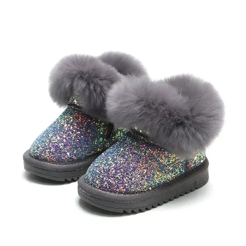 Cosy Glitter Winter Boots For Children