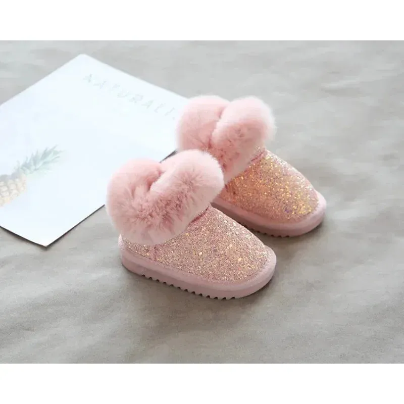 Cosy Glitter Winter Boots For Children