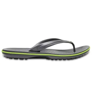 Crocs Adults Unisex Crocband Flip Flops In Graphite/Volt Green