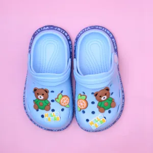 Cute Light Blue Hello Bears Kids Sandals