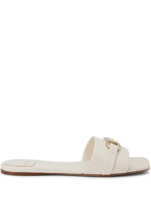 Ferragamo crystal-embellished slides
