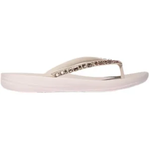 FitFlop Iqushion Multi-Crystal Ergonomic Nude Rose Flip-Flops