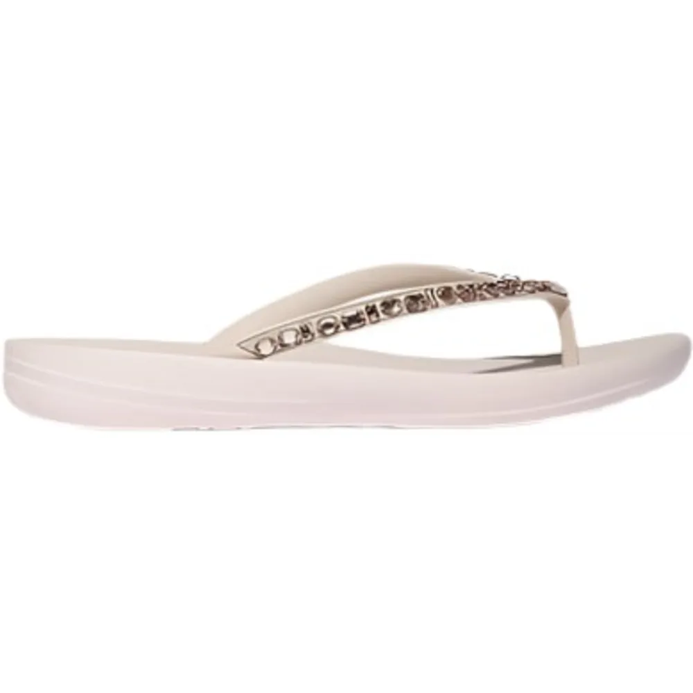 FitFlop Iqushion Multi-Crystal Ergonomic Nude Rose Flip-Flops