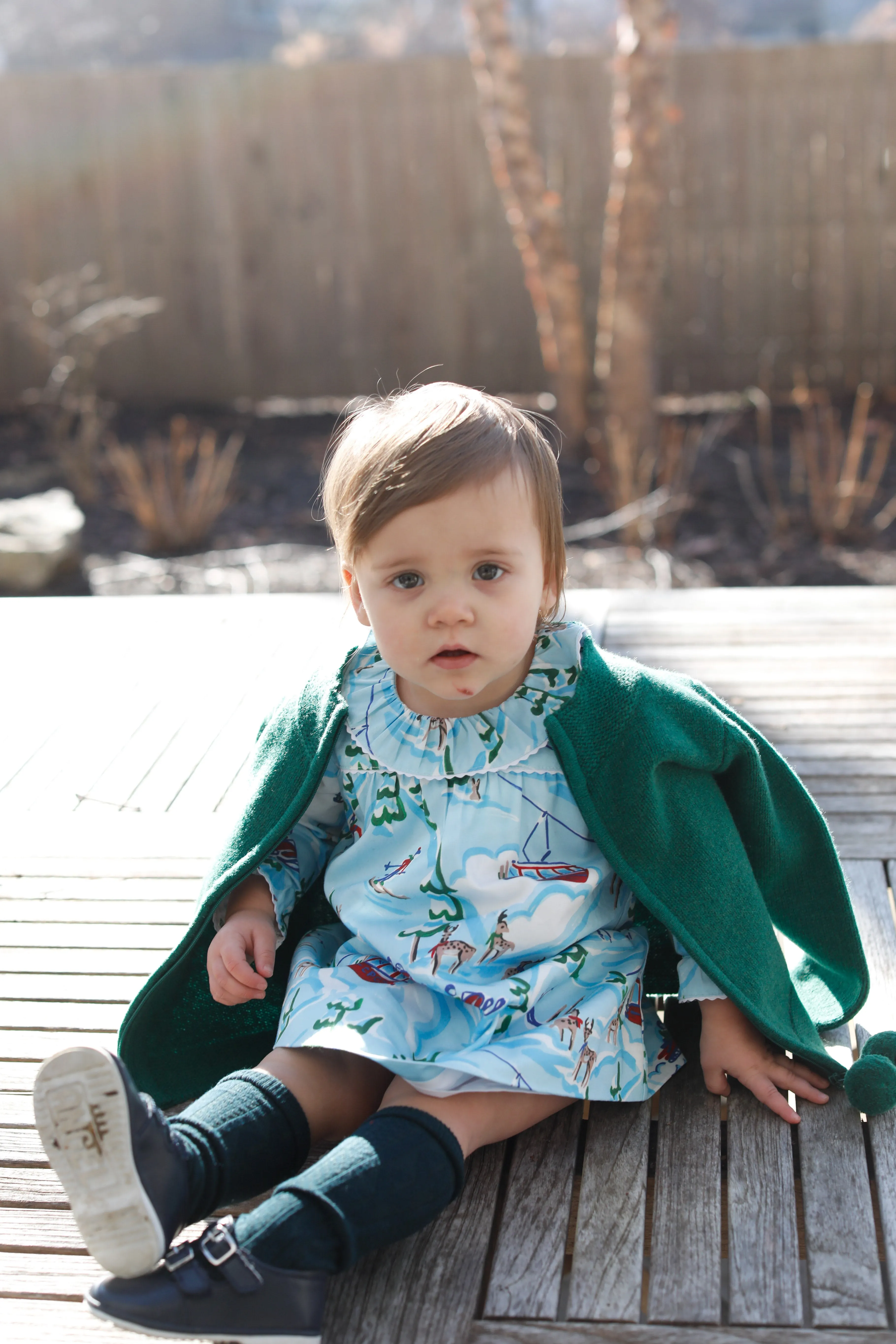 Girls Elsa Dress | Ski Lodge Print