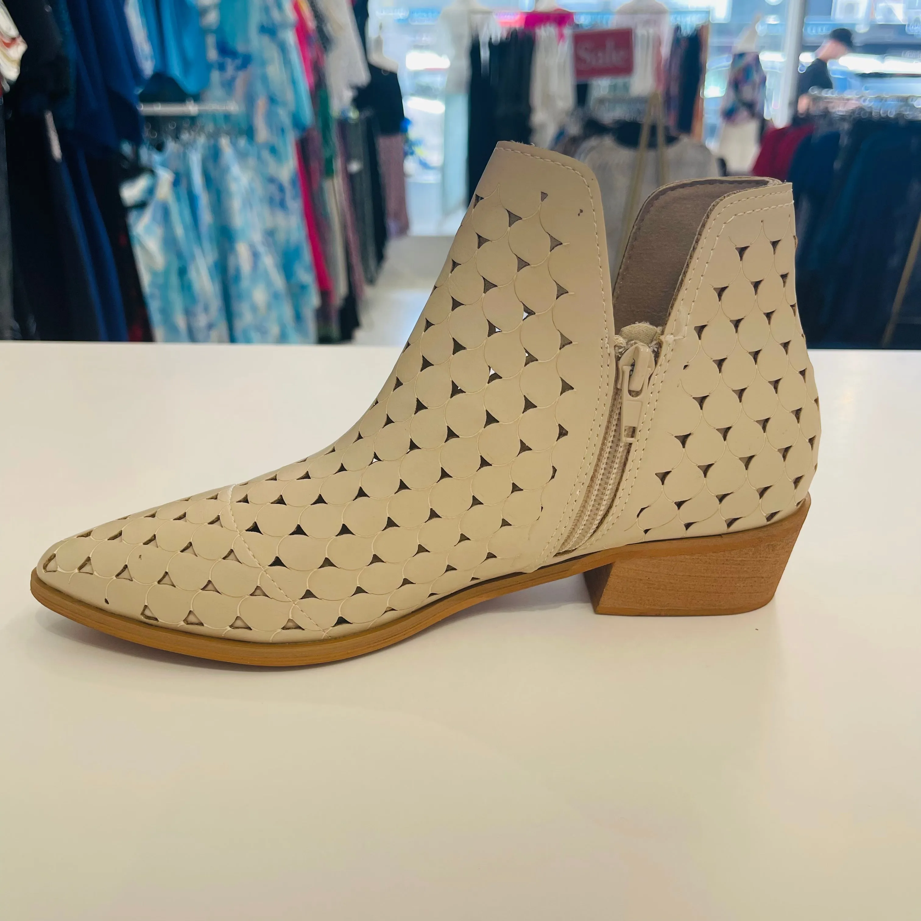 Halo Ankle Boots- Cream