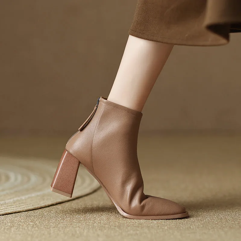 Hayes Square Toe Nude Ankle Booties