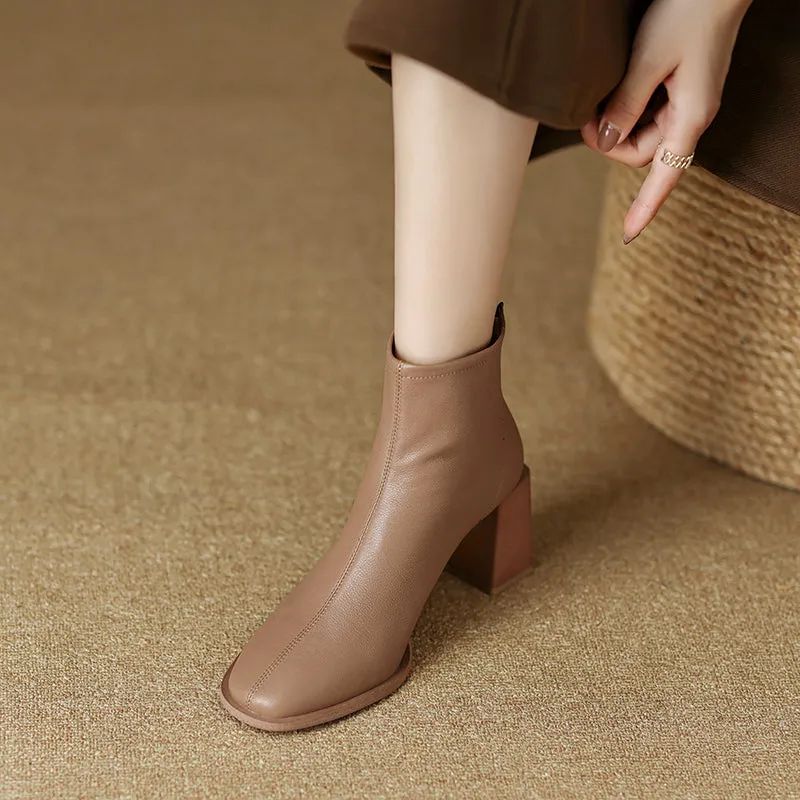 Hayes Square Toe Nude Ankle Booties