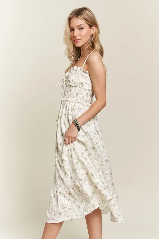 Hazel Blues® |  ADORA Smocked Floral Sweetheart Neck Cami Dress