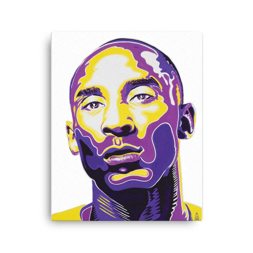 Kobe Bryant - White Canvas Art Painting Print