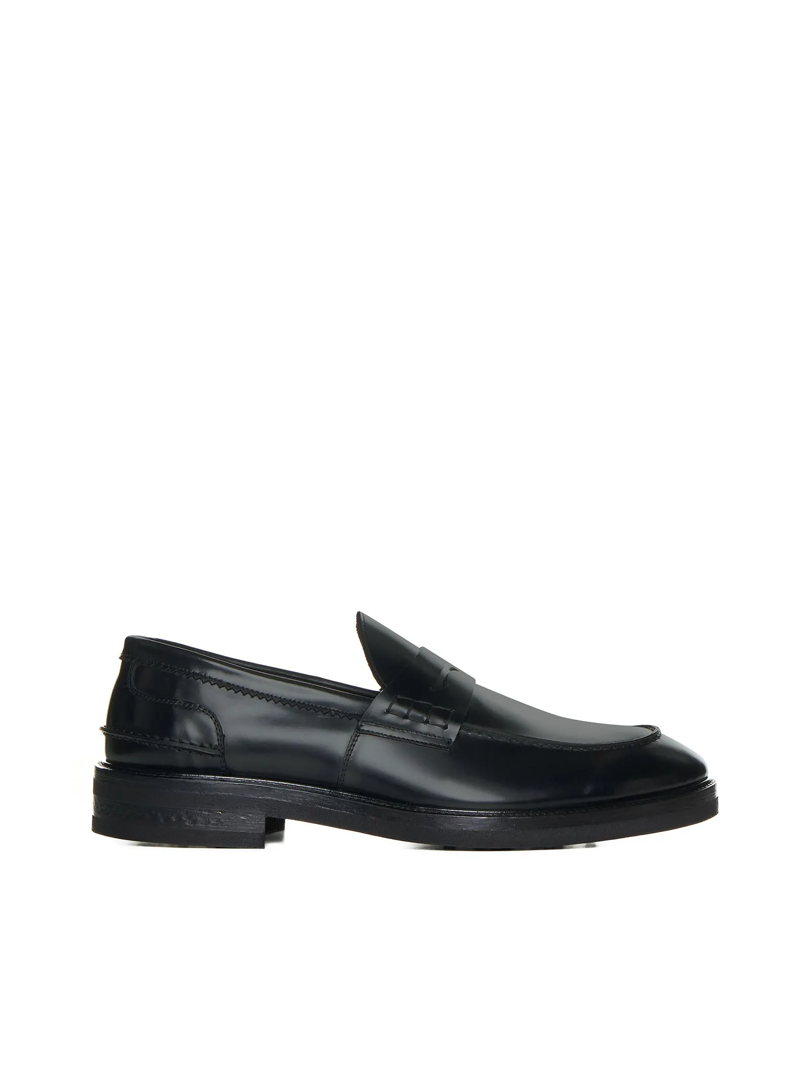 Leather penny loafers