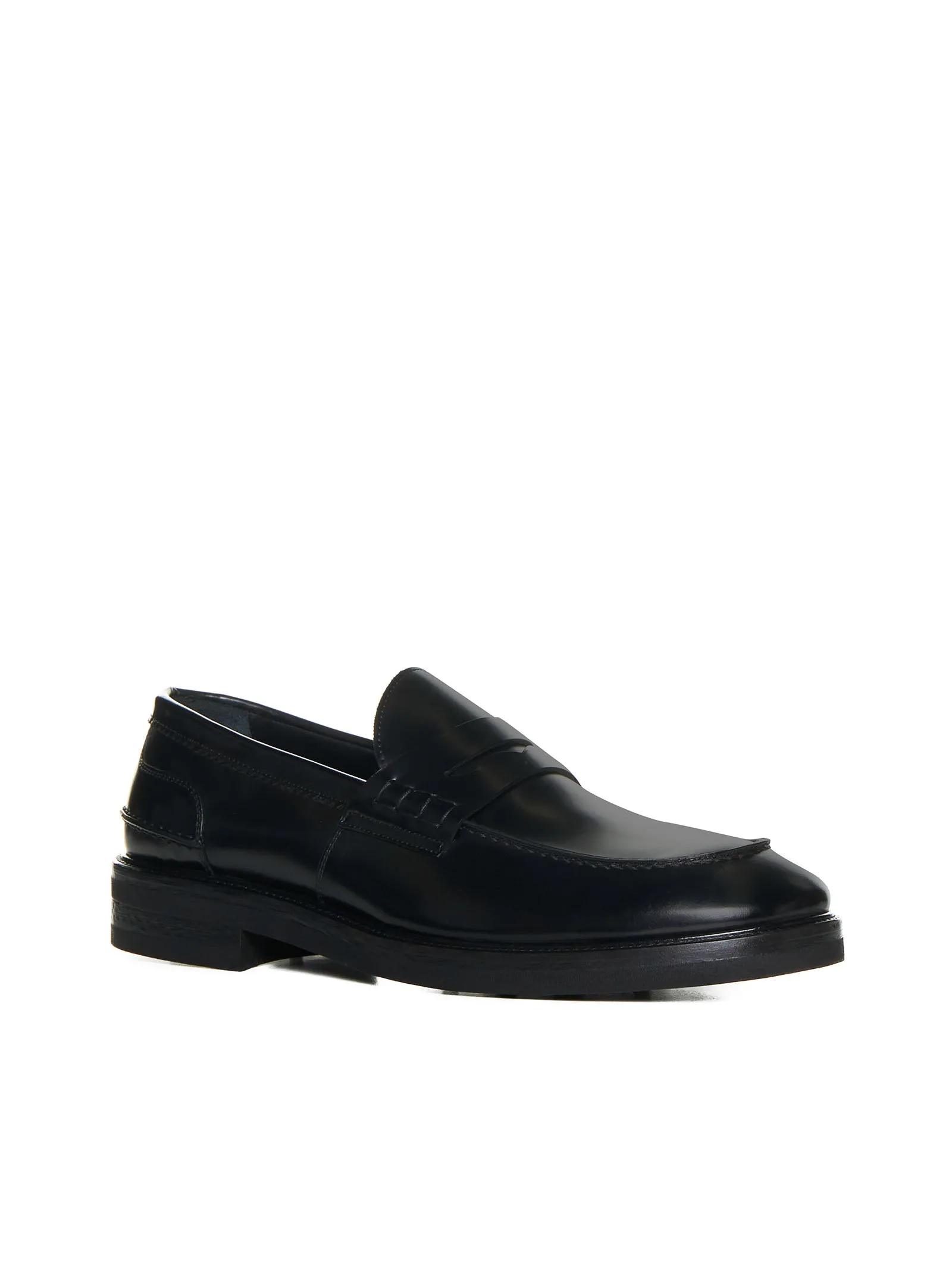 Leather penny loafers