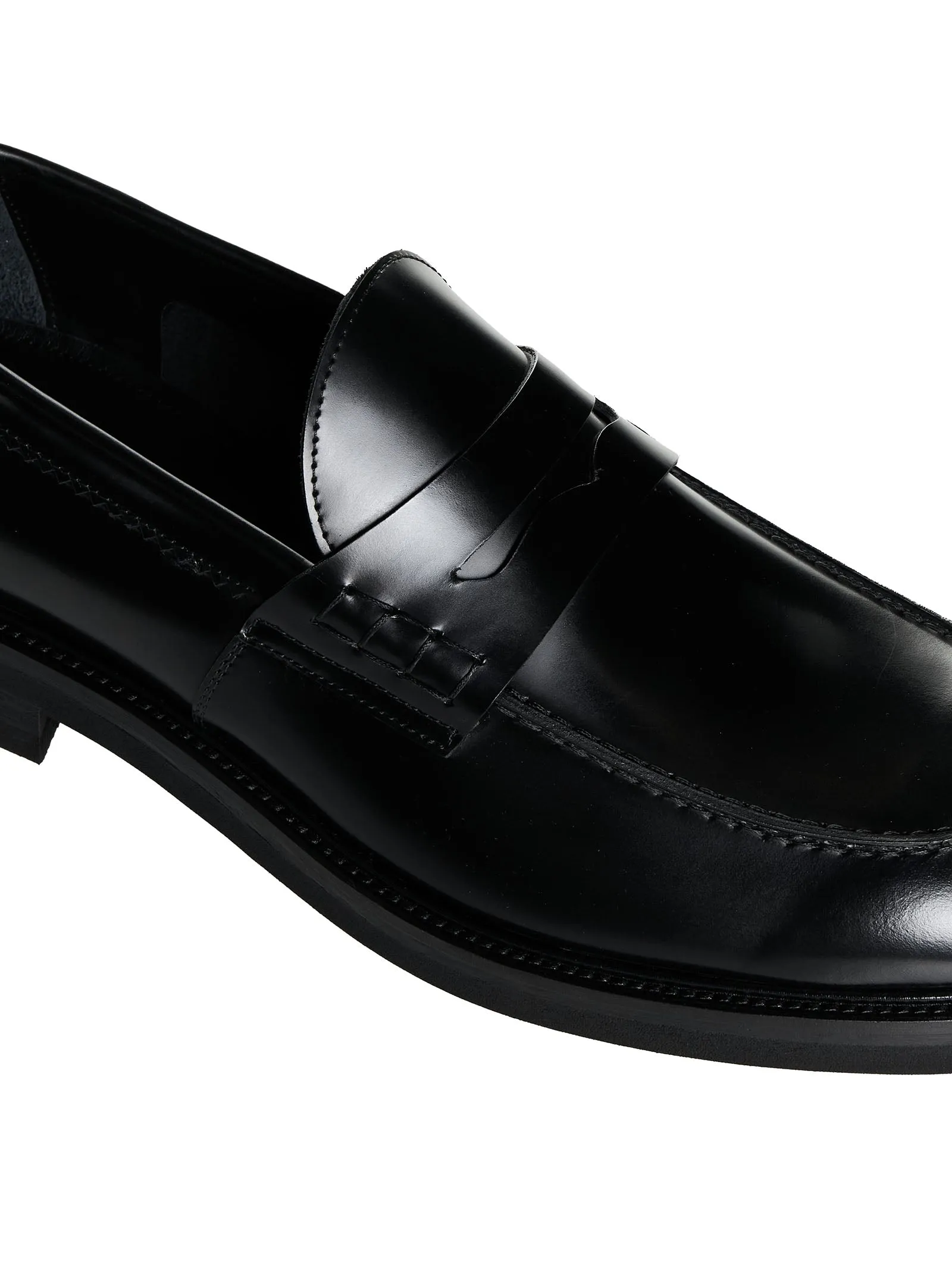 Leather penny loafers