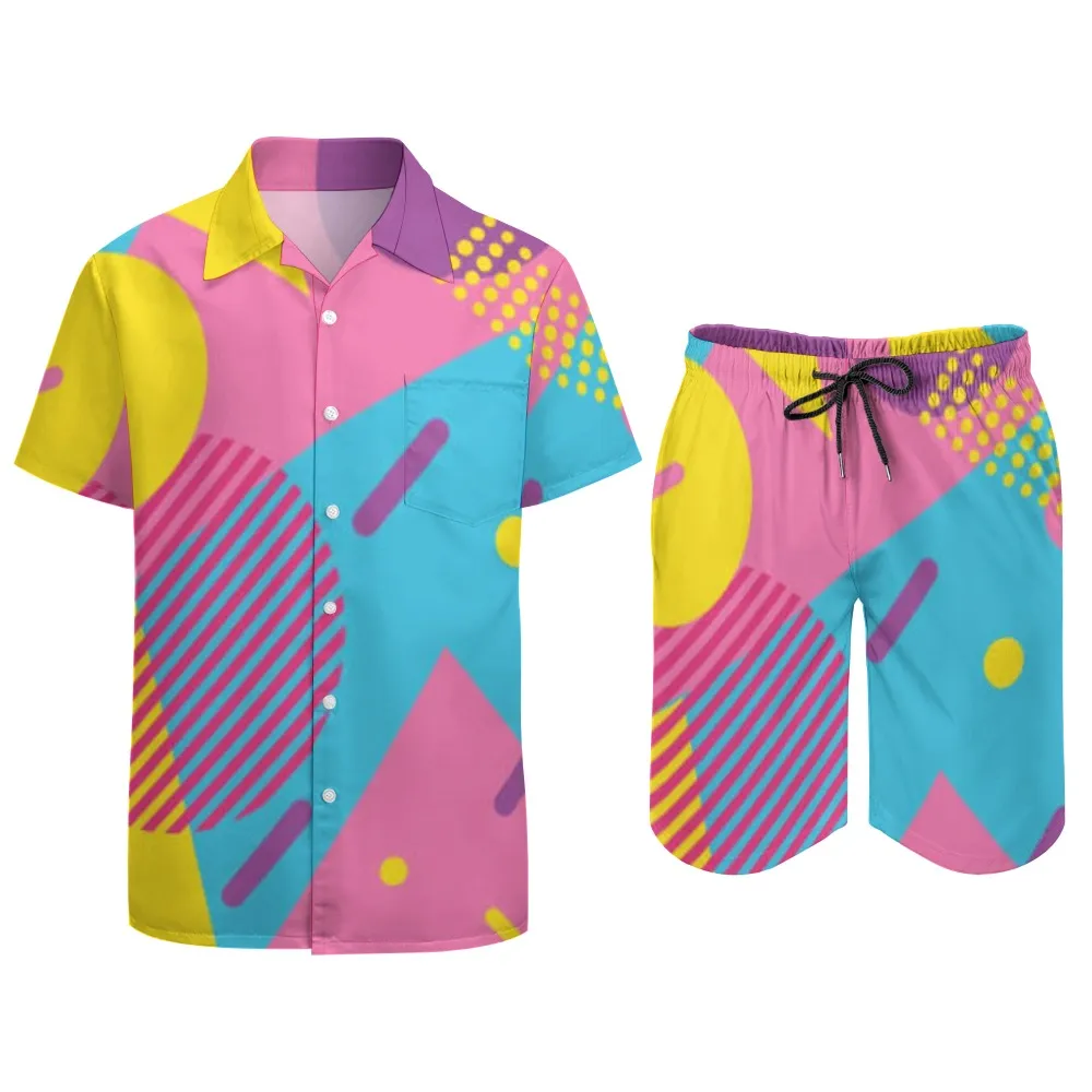 LOUD 90s Wallpaper Print Leisure Beach Suit