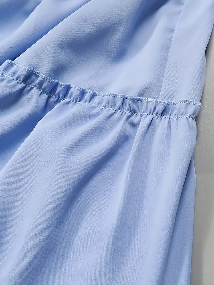 Luxe Aura™ | Plus Size Women's Casual Button Dress | Loose Fit, Flip Lapel, Pleated Design for Spring & Summer