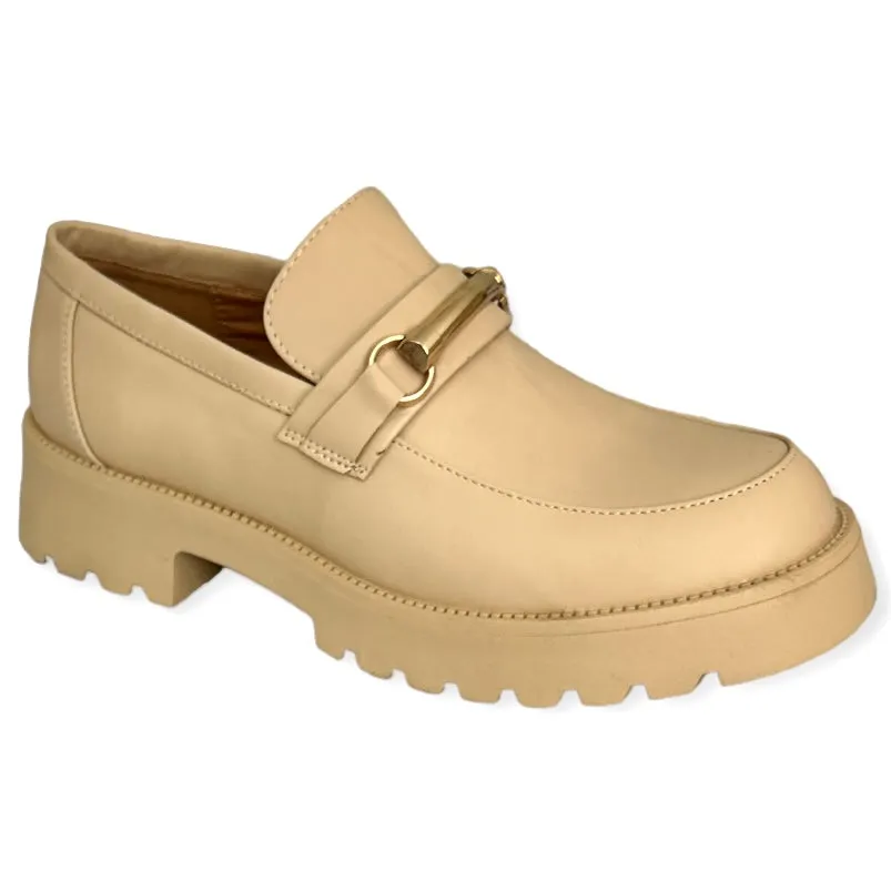 MELERI Women's Lug Sole Slip On Loafers