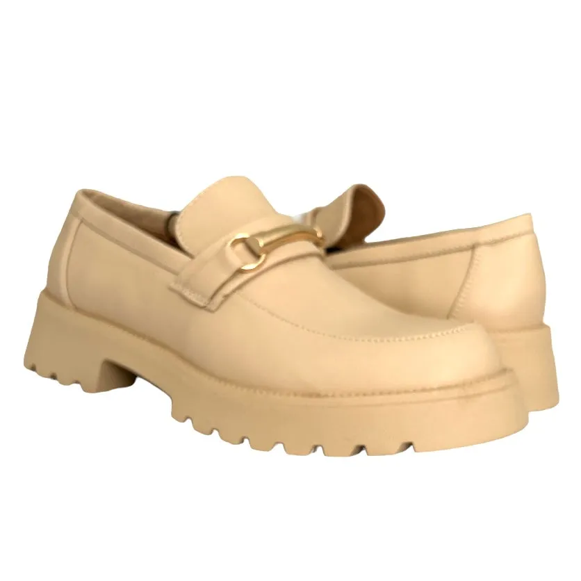 MELERI Women's Lug Sole Slip On Loafers