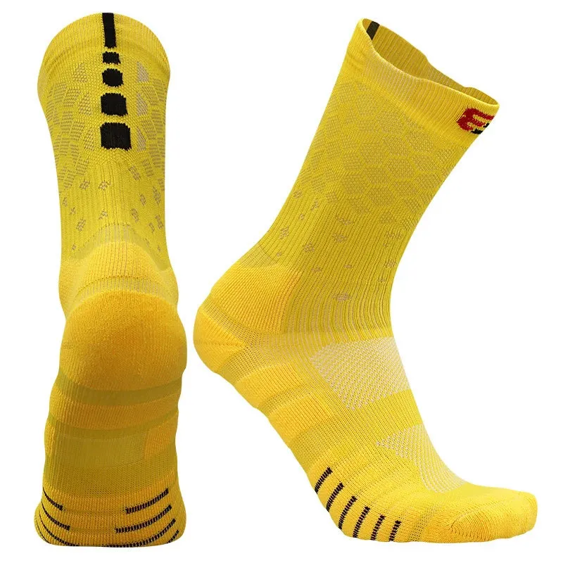 Men Thickened Elite Basketball Socks - Cycling, Running, Outdoor Sports