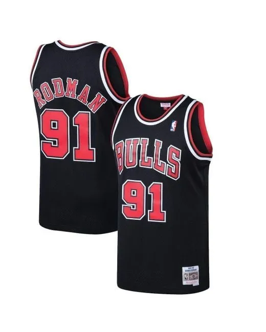 MITCHELL AND NESS RODMAN DENNIS YOUTH BASKETBALL JERSEY