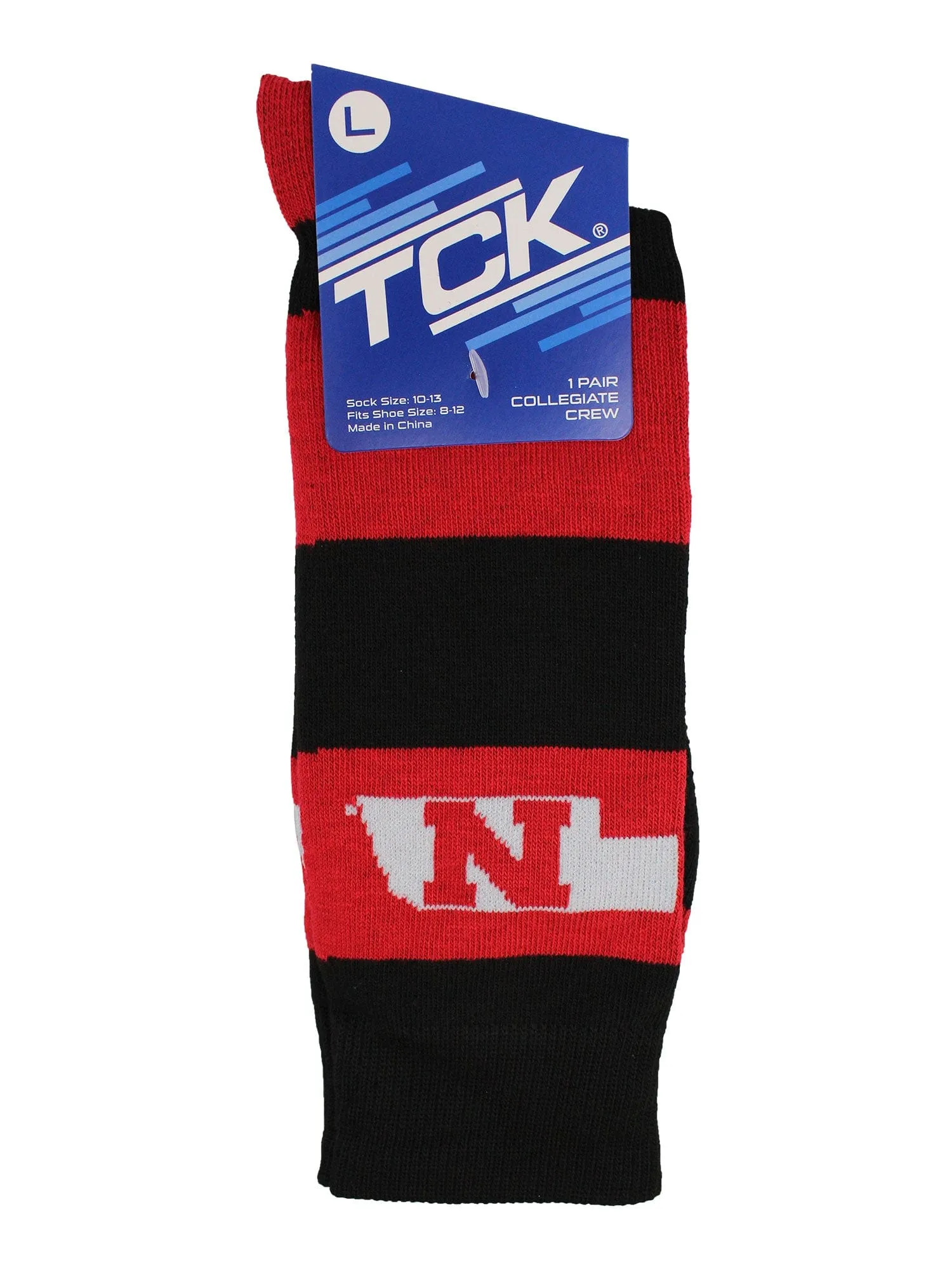 Nebraska Cornhuskers Socks Game Day Striped Crew Socks