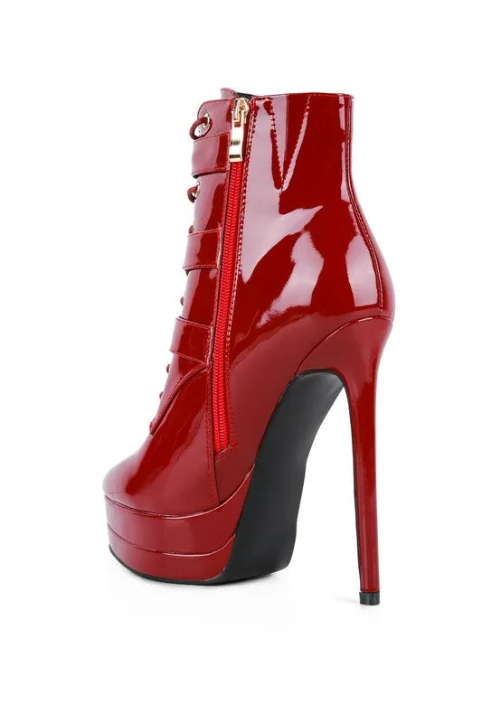 Patent PU Stiletto Boots