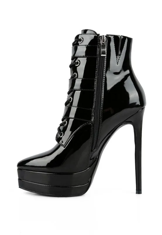 Patent PU Stiletto Boots