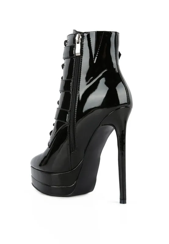 Patent PU Stiletto Boots