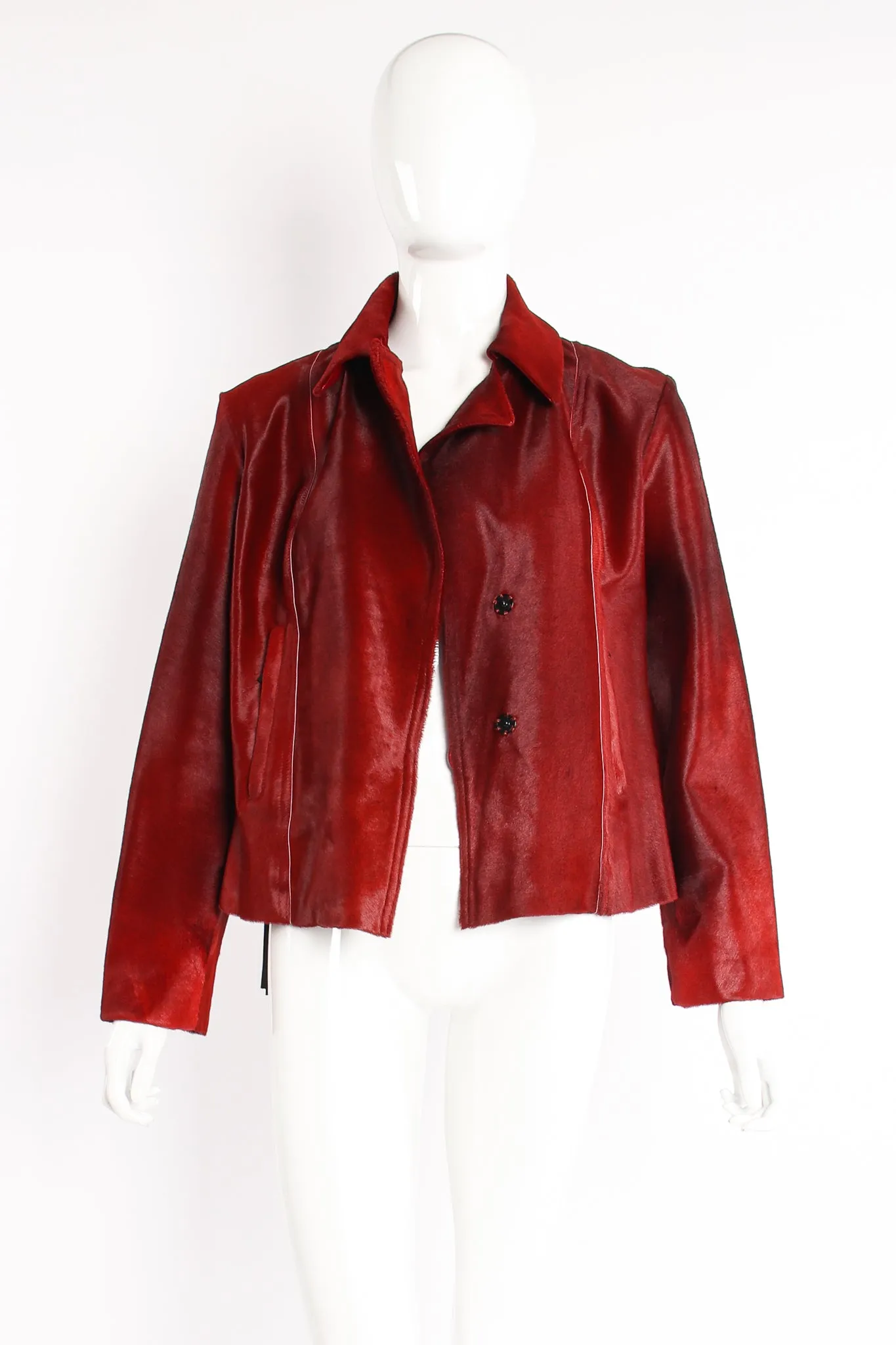 Pony Hair Collar Jacket