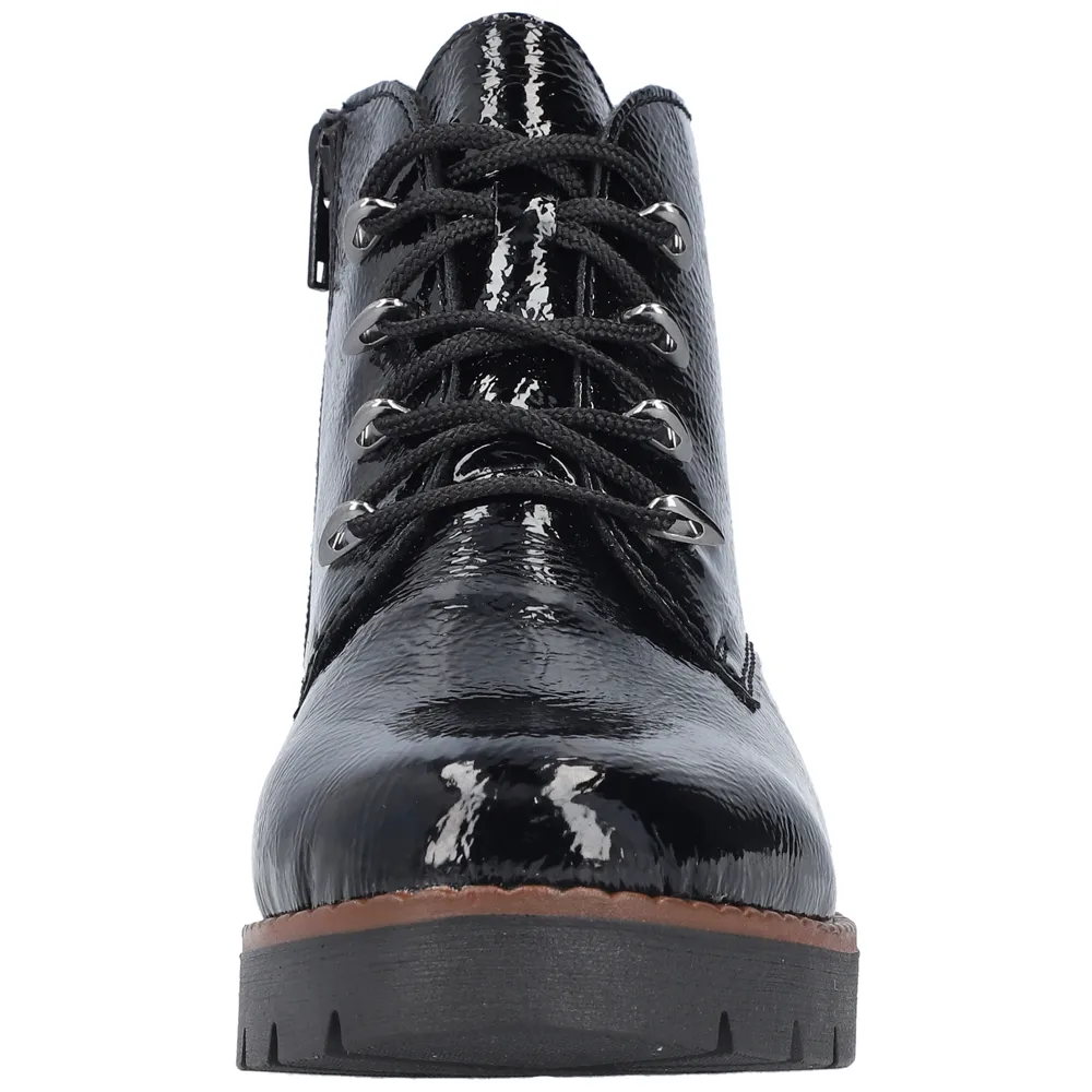 Rieker 44902-00 (Martine) Black Patent Boots