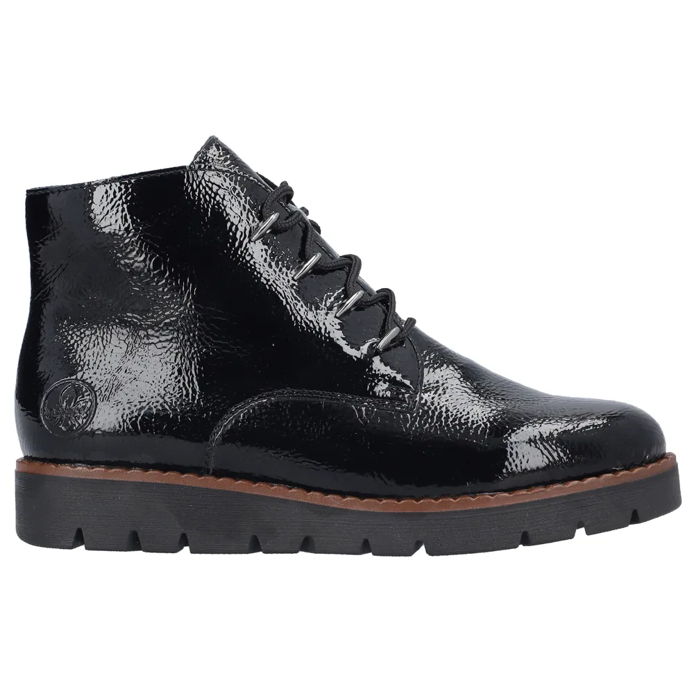 Rieker 44902-00 (Martine) Black Patent Boots