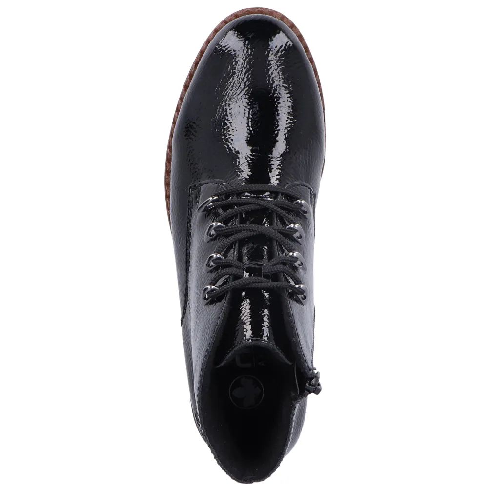 Rieker 44902-00 (Martine) Black Patent Boots