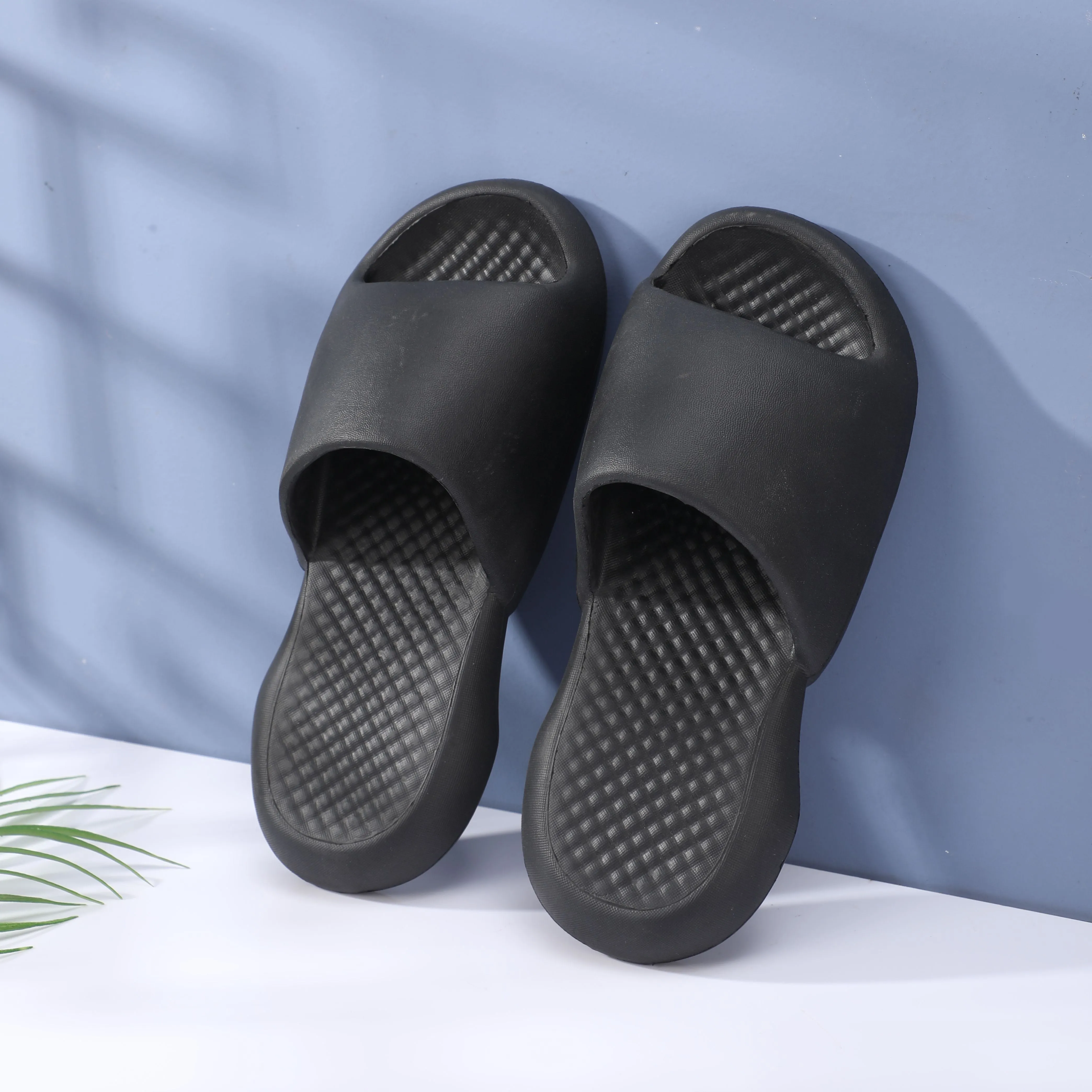 Roxoni Men's Solid Slipon Sports Casual Comfort Soft Breathable Slippers