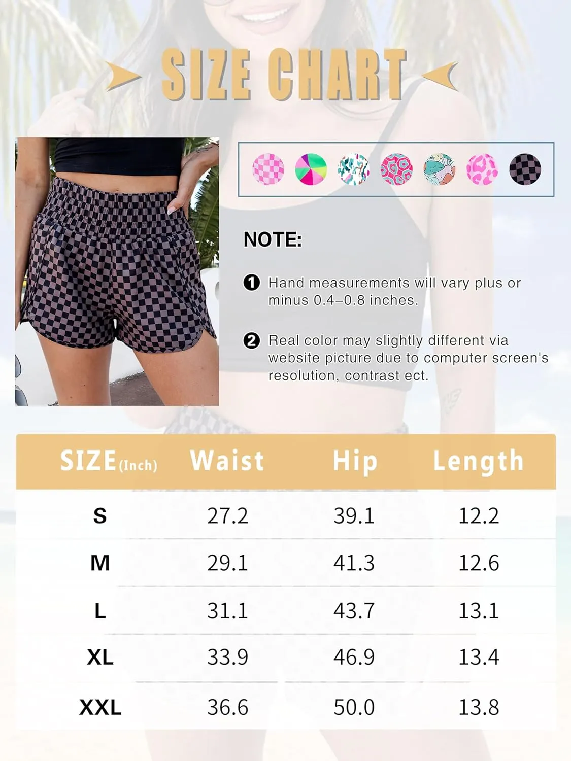 SELINK Shorts for Women Casual Pink Leopard High Waisted Athletic Shorts Shirred High Waist Daily