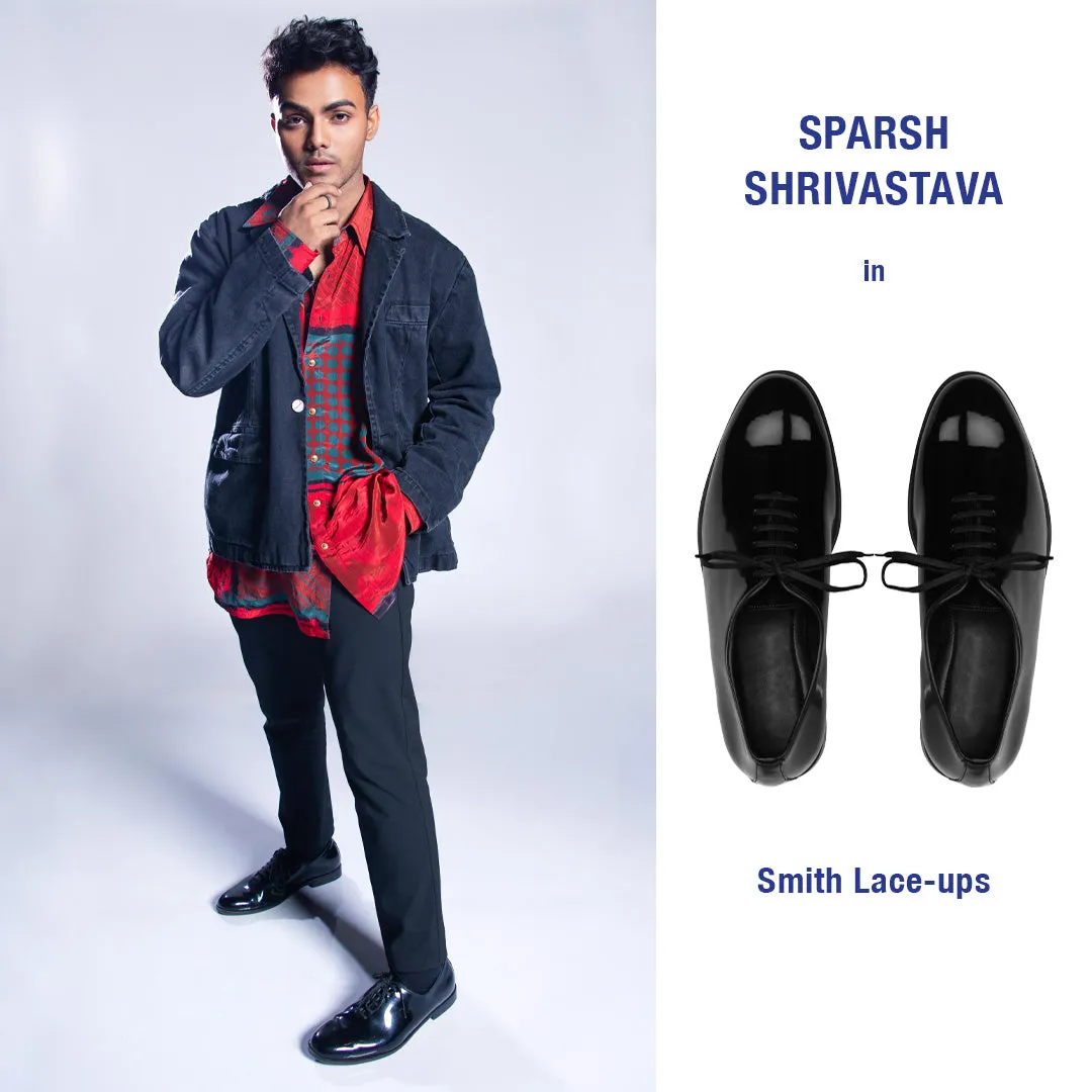 Smith Black Patent Shoes For Men