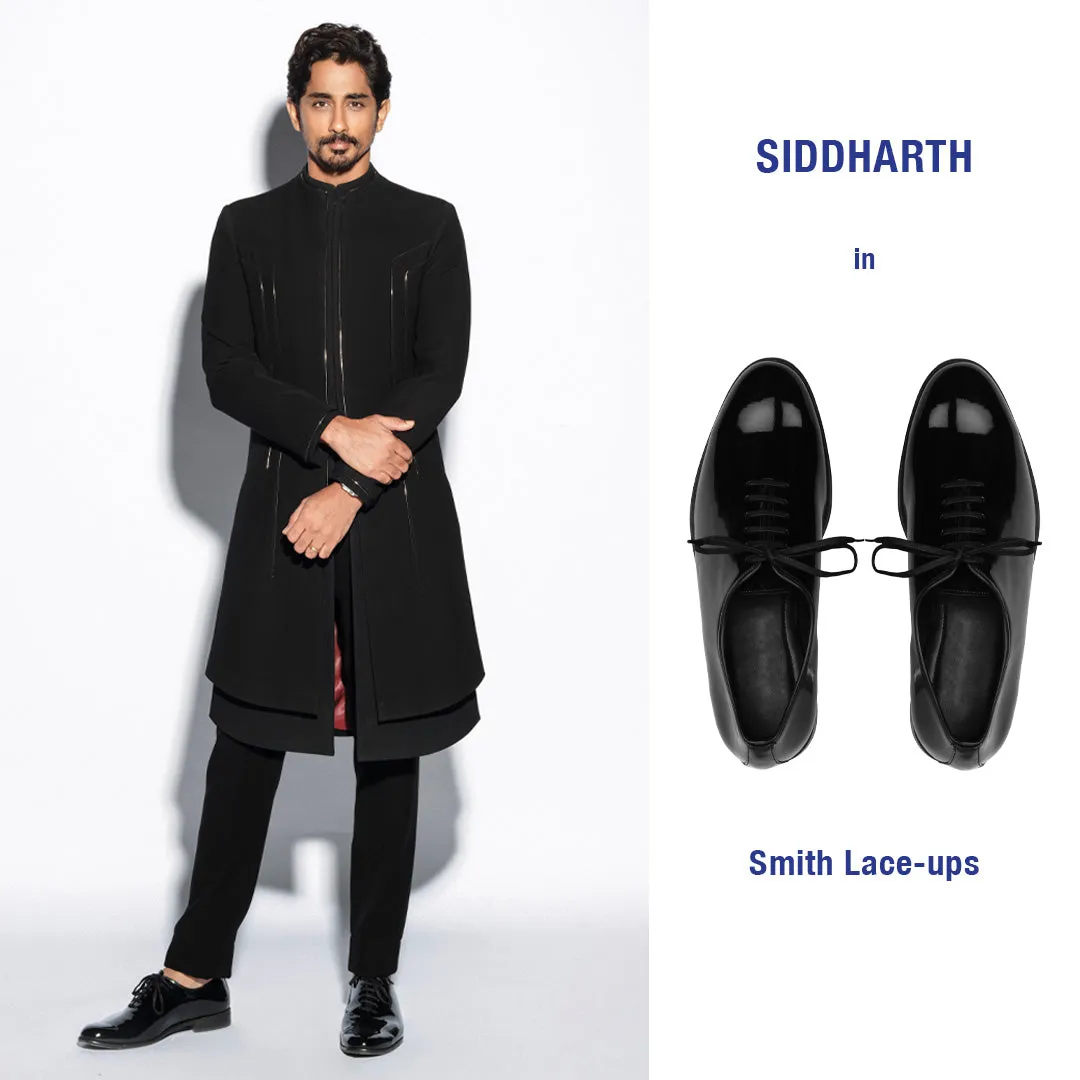Smith Black Patent Shoes For Men