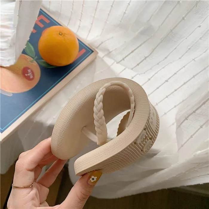 Summer Slippers Soft PVC Girls Beach Flip Flops Anti-slip Flat Shoes Ladies Vacation Slides Female Sandals