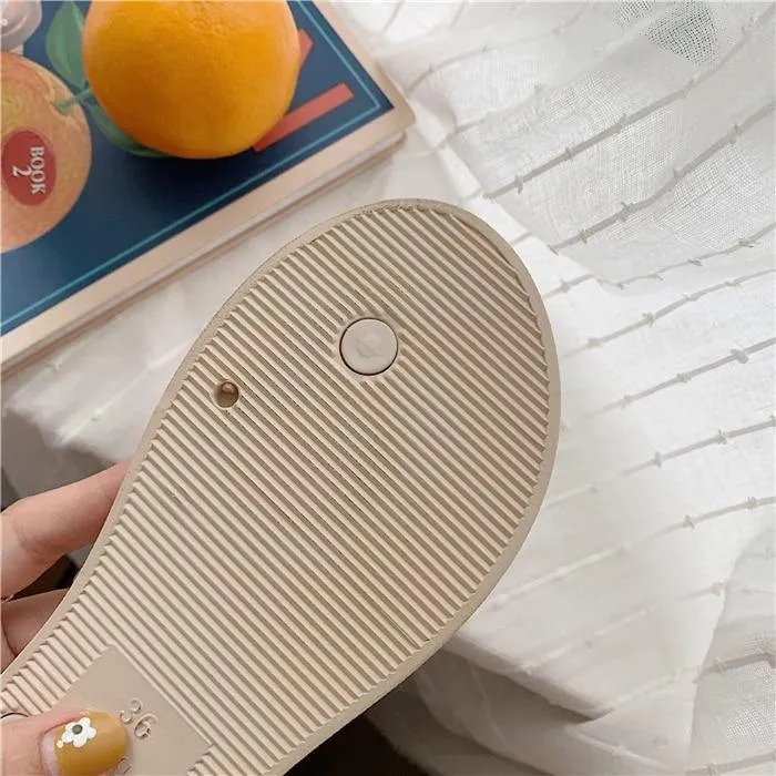 Summer Slippers Soft PVC Girls Beach Flip Flops Anti-slip Flat Shoes Ladies Vacation Slides Female Sandals