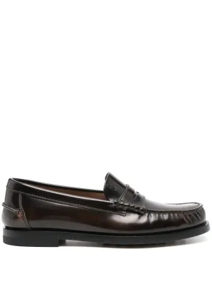 Tod's brushed-leather loafers