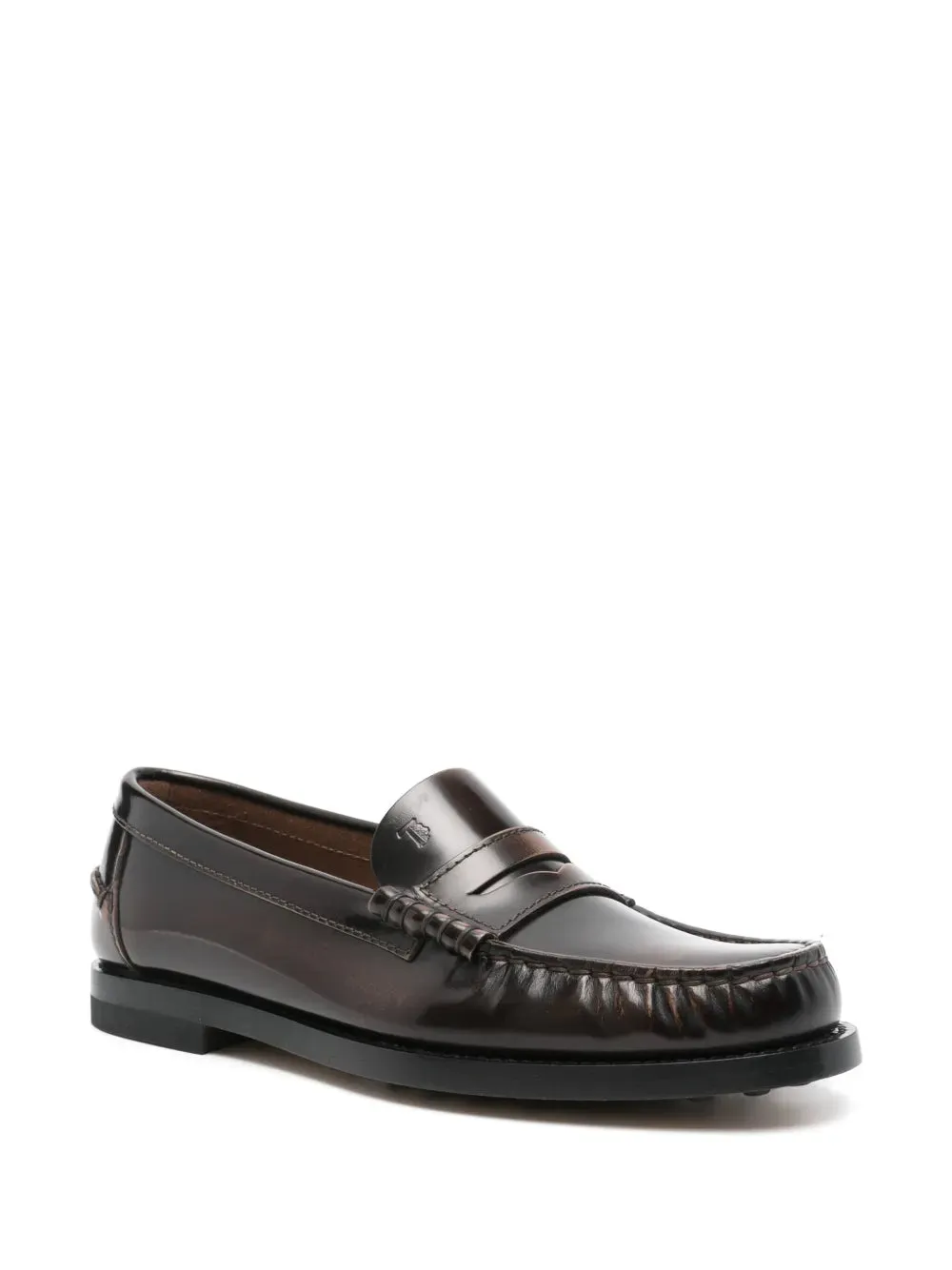 Tod's brushed-leather loafers