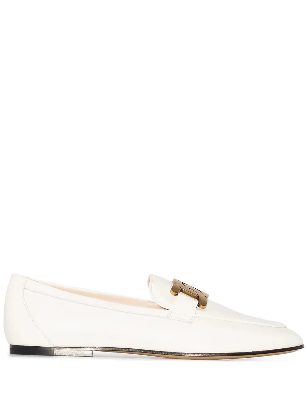 Tod's Kate gold-chain leather loafers
