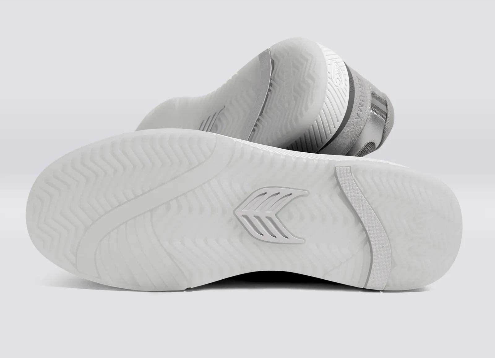 UBA Light Grey Suede and Mesh Charcoal Grey Logo Silver Accents Sneaker Men
