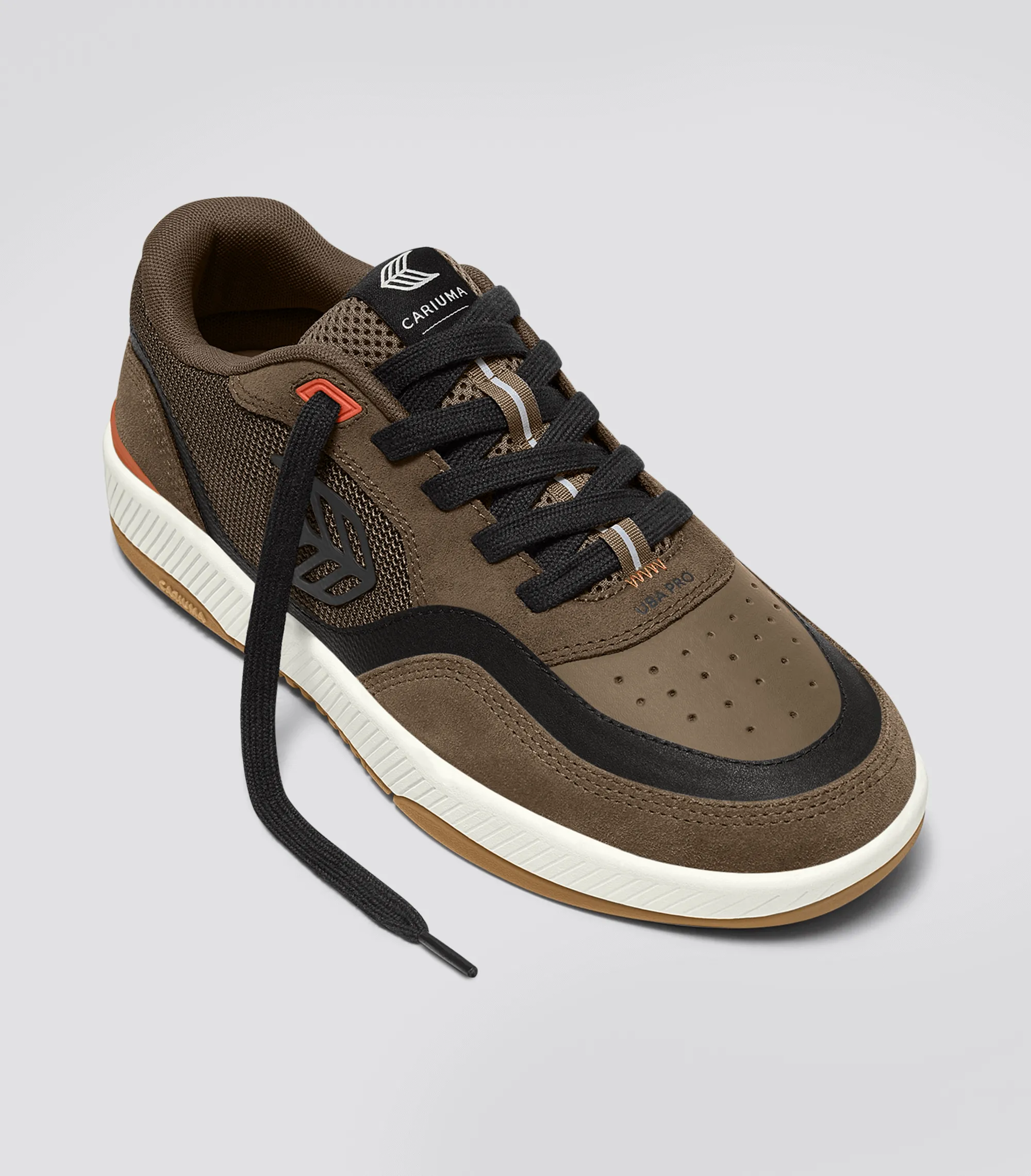 UBA PRO Dark Khaki Suede and Mesh Black Logo Sneaker Men
