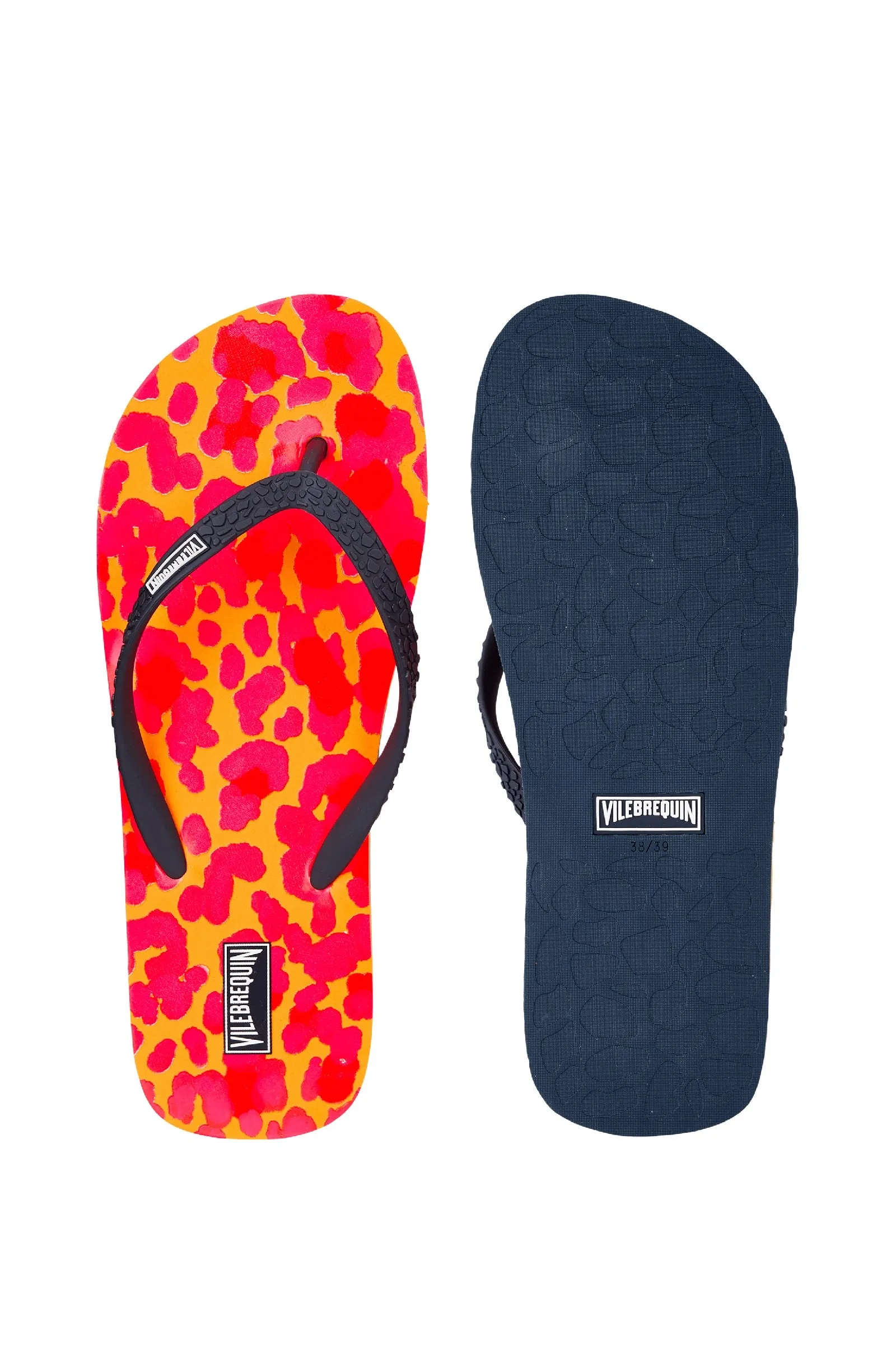 VILEBREQUIN Women Beach Flip Flops New Leopard